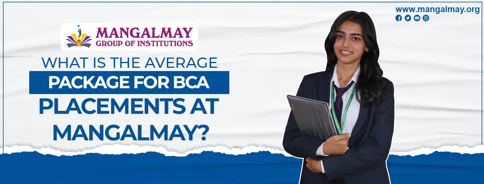 What is the average package for BCA placements at Mangalmay?
